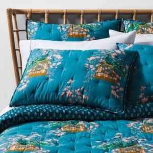 Opalhouse Teal Peacock Euro sham